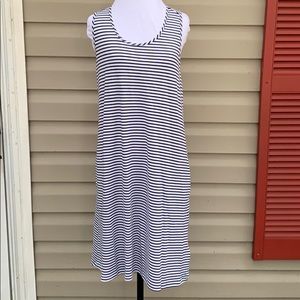 Reaction by Kenneth Cole womens sleeveless navy&white striped dress